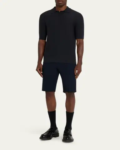 Iris Von Arnim Men's Prinston Short-Sleeve Cashmere Polo | Thumbnail 7