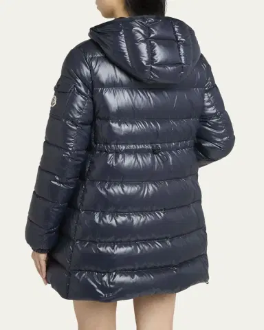 Moncler Courcelles Long Hooded Down Puffer Coat | Thumbnail 3