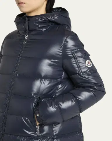 Moncler Courcelles Long Hooded Down Puffer Coat | Thumbnail 5