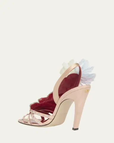 Valentino Garavani Dans Le Foyer Embellished Slingback Sandals | Thumbnail 13