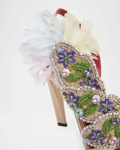 Valentino Garavani Dans Le Foyer Embellished Slingback Sandals | Thumbnail 5