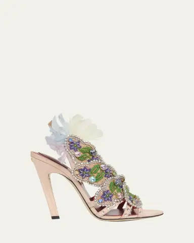 Valentino Garavani Dans Le Foyer Embellished Slingback Sandals | Thumbnail 10