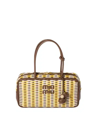 Miu Miu Beau Woven Leather Top-Handle Bag | Thumbnail 1