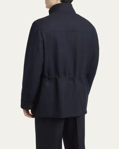 Brioni Men's Cashmere Water-Repellent Field Jacket | Thumbnail 3