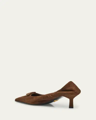 Prada Suede Elastic Back Pumps | Thumbnail 2