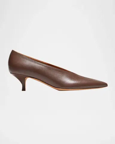 Emme Parsons Veneto Leather Kitten-Heel Pumps | Thumbnail 2