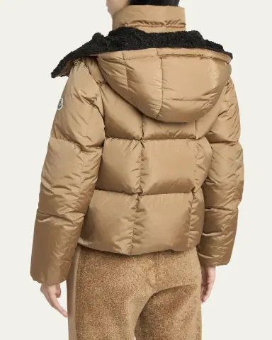 Moncler Castelnou Square-Quilted Short Down Jacket with Detachable Hood | Thumbnail 12 Moncler Castelnou Square-Quilted Short Down Jacket with Detachable Hood | Thumbnail 12