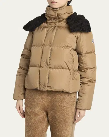 Moncler Castelnou Square-Quilted Short Down Jacket with Detachable Hood | Thumbnail 13 Moncler Castelnou Square-Quilted Short Down Jacket with Detachable Hood | Thumbnail 13