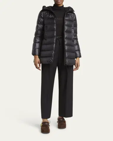 Moncler Suyenne Hooded Long Down Parka | Thumbnail 2 Moncler Suyenne Hooded Long Down Parka | Thumbnail 2
