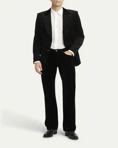 Tom Ford Men's Dyllan Velvet Polka Dot Dinner Jacket | Thumbnail 2