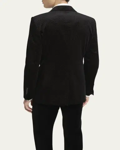 Tom Ford Men's Dyllan Velvet Polka Dot Dinner Jacket | Thumbnail 3