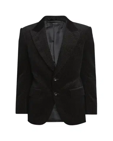 Tom Ford Men's Dyllan Velvet Polka Dot Dinner Jacket | Thumbnail 1
