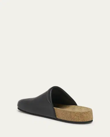 Balenciaga x Scholl Men's Calfskin Cork-Sole Flat Mules | Thumbnail 4 Balenciaga x Scholl Men's Calfskin Cork-Sole Flat Mules | Thumbnail 4
