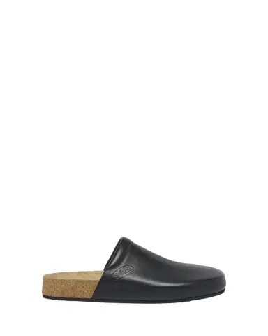 Balenciaga x Scholl Men's Calfskin Cork-Sole Flat Mules | Thumbnail 1 Balenciaga x Scholl Men's Calfskin Cork-Sole Flat Mules | Thumbnail 1