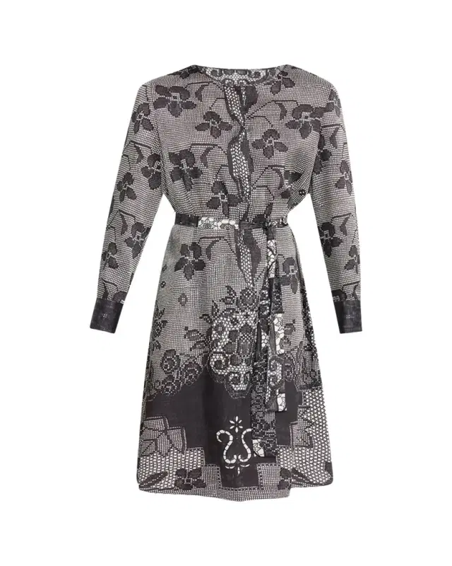 Michelle Floral Lace-Print Dress