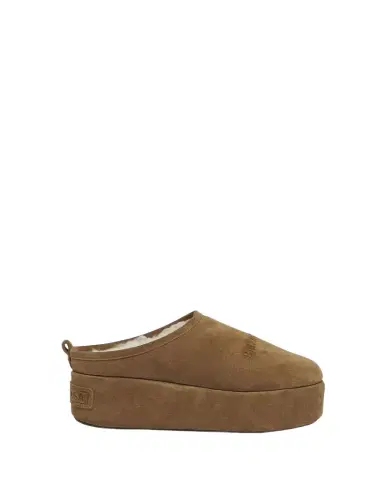 Balenciaga Alaska Suede Faux Shearling Mules | Thumbnail 1