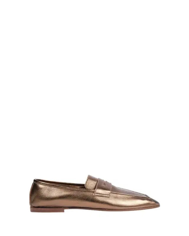 Essenziale Metallic Leather Loafers
