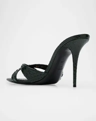 Saint Laurent Kirat Snake Mule Sandals | Thumbnail 3 Saint Laurent Kirat Snake Mule Sandals | Thumbnail 3