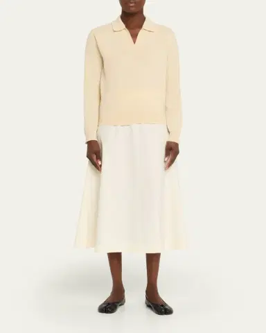 Maison Margiela V-Neck Wool Polo Sweater | Thumbnail 2 Maison Margiela V-Neck Wool Polo Sweater | Thumbnail 2