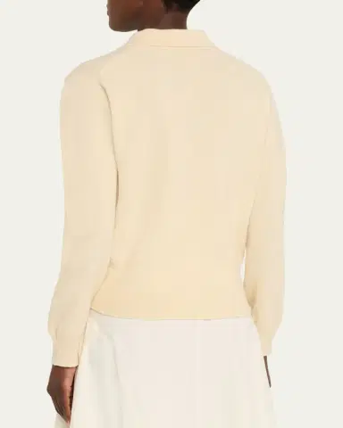 Maison Margiela V-Neck Wool Polo Sweater | Thumbnail 3 Maison Margiela V-Neck Wool Polo Sweater | Thumbnail 3