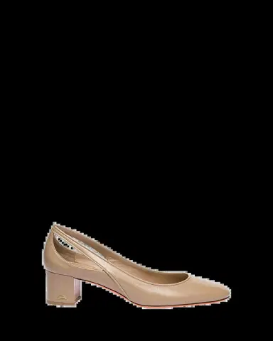 Santoni Cut-Out Block Heel Mixed Leather Pumps | Thumbnail 2 Santoni Cut-Out Block Heel Mixed Leather Pumps | Thumbnail 2