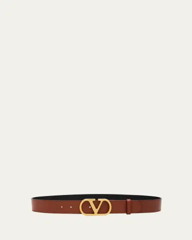 Valentino Garavani Reversible VLogo Signature Leather Belt, 40mm | Thumbnail 2 Valentino Garavani Reversible VLogo Signature Leather Belt, 40mm | Thumbnail 2