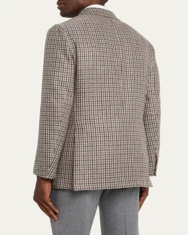 Brioni Men's Brera Cashmere District Check Sport Coat | Thumbnail 3 Brioni Men's Brera Cashmere District Check Sport Coat | Thumbnail 3