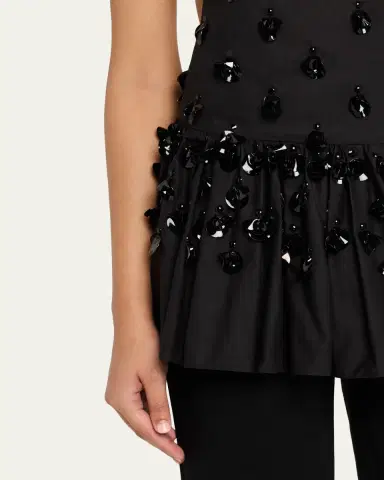 Diotima Embellished Plunging Ruffle Halter Top | Thumbnail 5 Diotima Embellished Plunging Ruffle Halter Top | Thumbnail 5