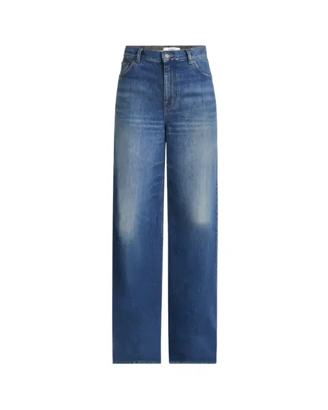 High-Rise Wide-Leg Palazzo Jeans