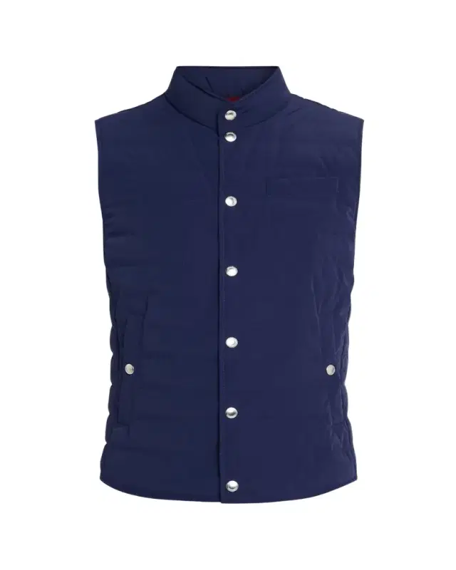 Men's Quilted Nylon Snap-Front Vest