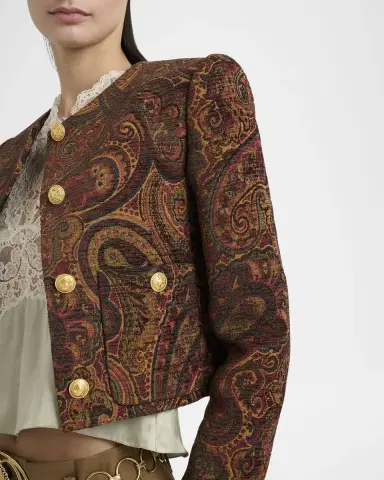 Chloé Paisley Velvet Single-Breasted Jacket | Thumbnail 5 Chloé Paisley Velvet Single-Breasted Jacket | Thumbnail 5