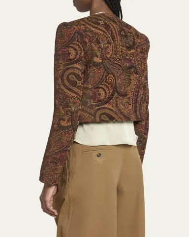 Chloé Paisley Velvet Single-Breasted Jacket | Thumbnail 8 Chloé Paisley Velvet Single-Breasted Jacket | Thumbnail 8