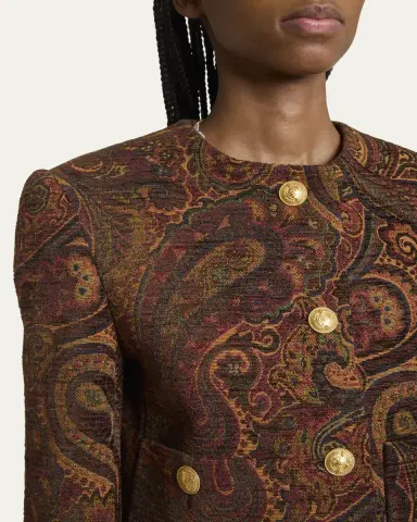 Chloé Paisley Velvet Single-Breasted Jacket | Thumbnail 10 Chloé Paisley Velvet Single-Breasted Jacket | Thumbnail 10