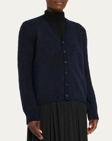 Maison Margiela Two-Toned Knit V-Neck Cardigan | Thumbnail 4