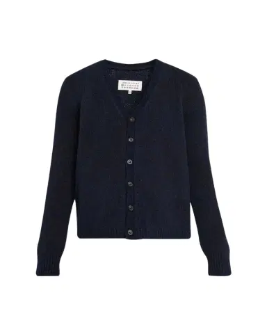 Maison Margiela Two-Toned Knit V-Neck Cardigan | Thumbnail 1