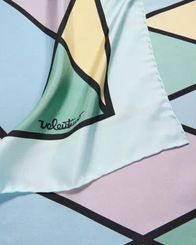 Valentino Garavani Rhombelle Printed Silk Scarf | Thumbnail 4 Valentino Garavani Rhombelle Printed Silk Scarf | Thumbnail 4