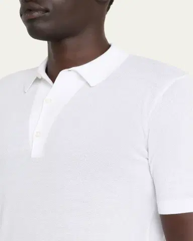 John Smedley Men's Roth Cotton Polo Shirt | Thumbnail 3