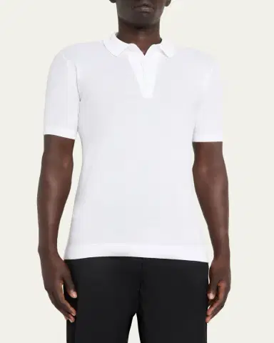 John Smedley Men's Roth Cotton Polo Shirt | Thumbnail 4
