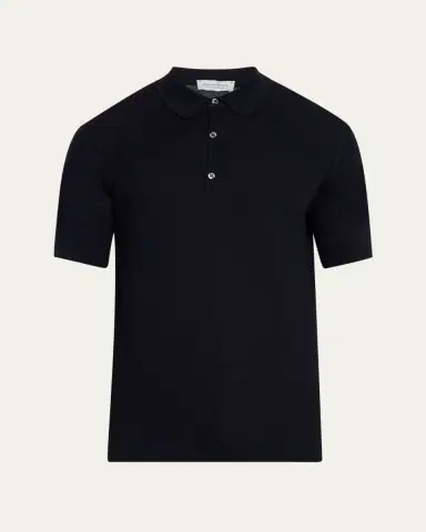 John Smedley Men's Roth Cotton Polo Shirt | Thumbnail 6