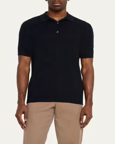 John Smedley Men's Roth Cotton Polo Shirt | Thumbnail 9