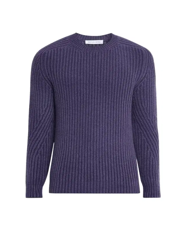 Men's Arlington Stonewashed Cashmere Rib Crewneck Sweater