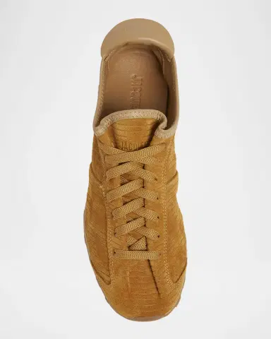 Jacquemus Les Tennis Embossed Suede Sneakers | Thumbnail 3