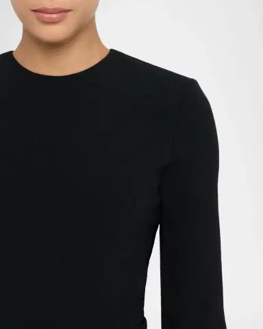 Saint Laurent Wool-Cotton Belted A-Line Mini Dress | Thumbnail 4