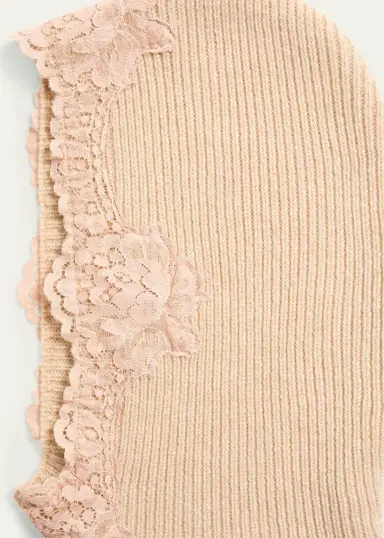 Valentino Garavani VLogo Signature Cashmere & Lace Hood | Thumbnail 3