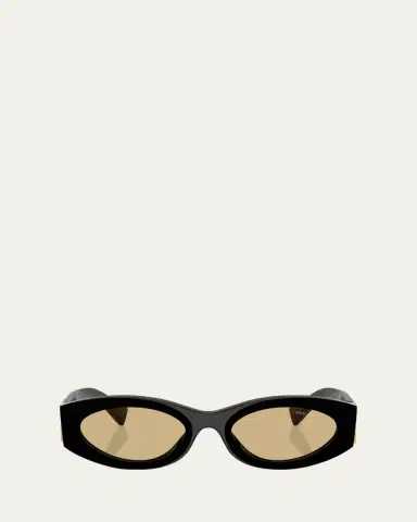 Miu Miu MU 11WS Acetate Oval Sunglasses | Thumbnail 4 Miu Miu MU 11WS Acetate Oval Sunglasses | Thumbnail 4