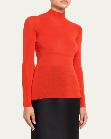 Versace Ribbed Mock-Neck Sweater | Thumbnail 4 Versace Ribbed Mock-Neck Sweater | Thumbnail 4