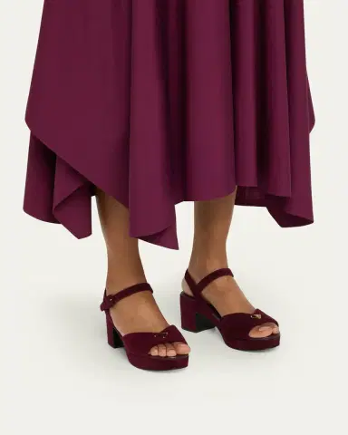 Prada Suede Triangle Logo Platform Sandals | Thumbnail 2 Prada Suede Triangle Logo Platform Sandals | Thumbnail 2