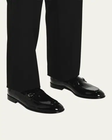 Ferragamo Men's Desio Patent Leather Penny Loafers | Thumbnail 7 Ferragamo Men's Desio Patent Leather Penny Loafers | Thumbnail 7