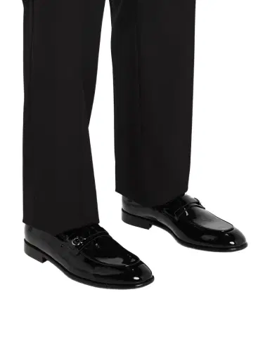 Ferragamo Men's Desio Patent Leather Penny Loafers | Thumbnail 1 Ferragamo Men's Desio Patent Leather Penny Loafers | Thumbnail 1