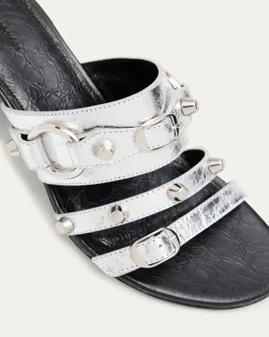 Balenciaga City Leather Block-Heel Sandals | Thumbnail 5 Balenciaga City Leather Block-Heel Sandals | Thumbnail 5